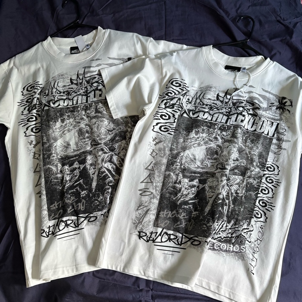 Graphic Print White Tee